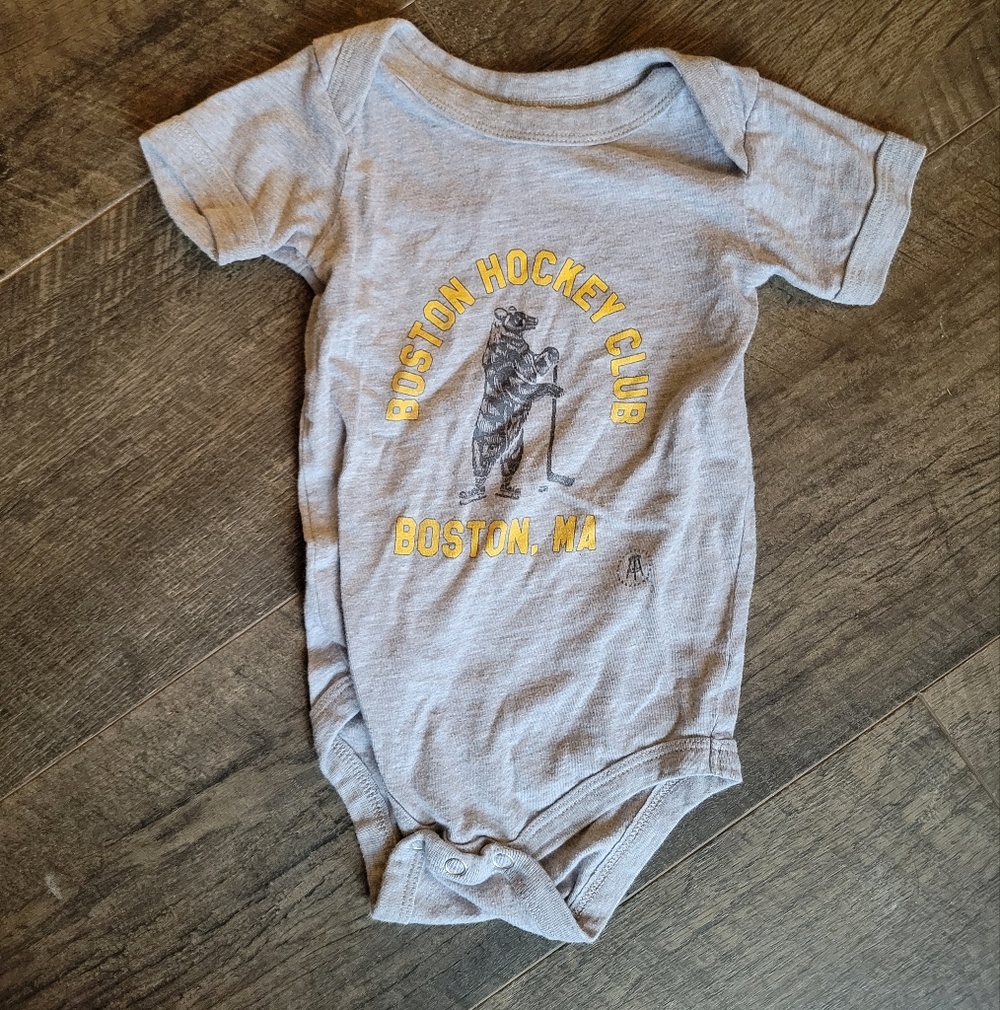 adidas Gray Boston Hockey Club Bodysuit